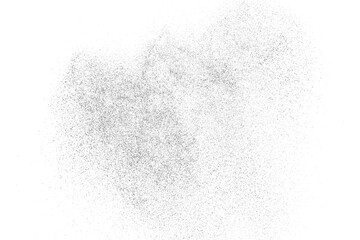 Distressed black texture. Dark grainy texture on white background. Dust overlay textured. Grain noise particles. Rusted white effect. Grunge design elements. Vector illustration, EPS 10.
