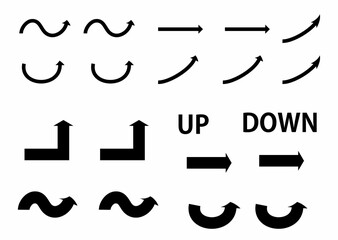 モノクロ矢印セット