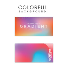 Warm Gradient concept vector colorful background set.