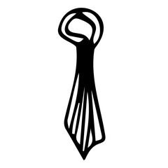 Tie. Vector hand-drawn. Logo, clipart, template, sketch, doodles.