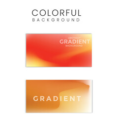 Orange citrus Gradient concept vector colorful background set.