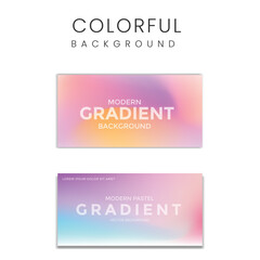 Pastel Gradient concept vector colorful background set.