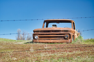 Rusty Vintage Pickup in the Field