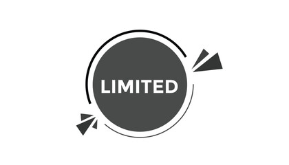 Limited button web banner templates. Vector Illustration
