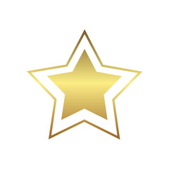 golden stars icon, symbol, abstract star shapes vector design, premium star used in templates of different shapes stars design