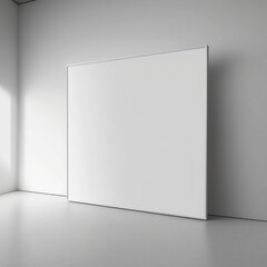 Blank White Whiteboard Canvasin Empty Space Rendering, Generative Ai Illustration