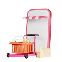 Online shopping 3d icon