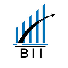 BII letter logo. BII blue image on white background. BII vector logo design for entrepreneur and business. BII best icon.
 - obrazy, fototapety, plakaty