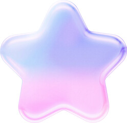 Dreamy holographic dreamy color star shape symbol