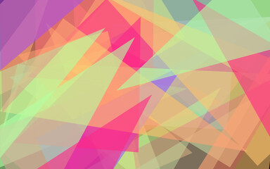 Abstract geometric transparant multicolor background