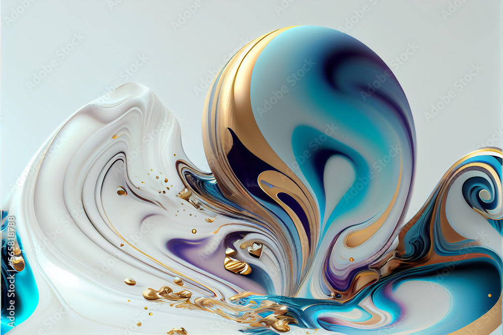 Poster abstract background with swirls