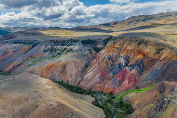 altay, mountain, landscape, sky, nature, summer, hill, peak, rock