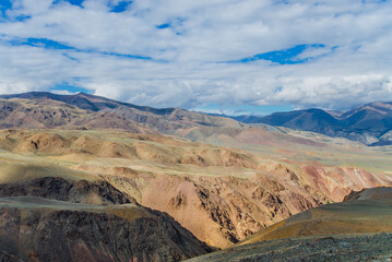 altay, mountain, landscape, sky, nature, summer, hill, peak, rock