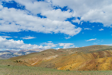 altay, mountain, landscape, sky, nature, summer, hill, peak, rock