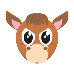 face angry donkey illustration