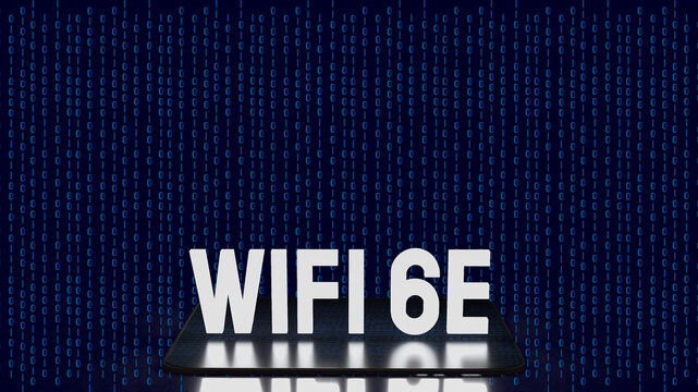 The wifi 6e for technology concept 3d rendering