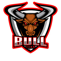 Bull Esport Mascot Logo Design