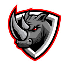 Rhino Esport Mascot Logo Design