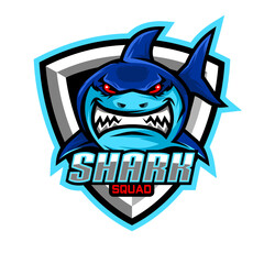 Shark Esport Mascot Logo Design