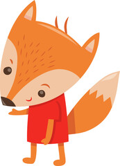 Cartoon Standing Fox