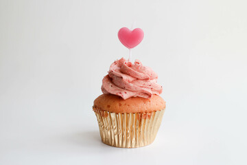 Pink Cup Cake for valentine's Day