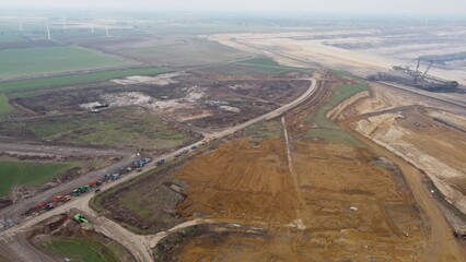 Lützerath nach dem Abriss, Luftbild