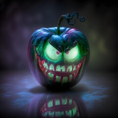 Evil Smiling Glowing Apple