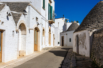 Specific stone cone roofs in the city of Alberobello