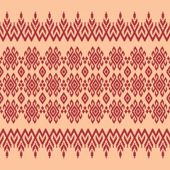 Geometric ethnic pattern seamless oriental. Fabric pattern. Design for fabric, curtain, background, carpet, wallpaper, clothing, shirts, dresses, wrapping, batik, vector illustration. Pattern style. - obrazy, fototapety, plakaty