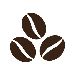 coffee bean icon vector design template in white background