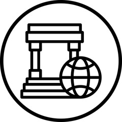 Worldwide Banking Icon Style