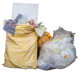 Isolated PNG cutout of trash on a transparent background, ideal for photobashing, matte-painting, concept art
