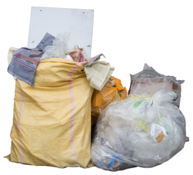 Isolated PNG cutout of trash on a transparent background, ideal for photobashing, matte-painting, concept art
