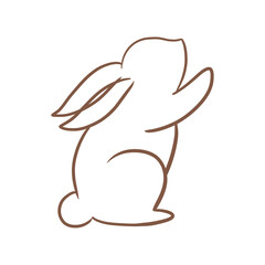Cute Rabbit Outline