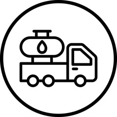 Oil Truck Icon Style