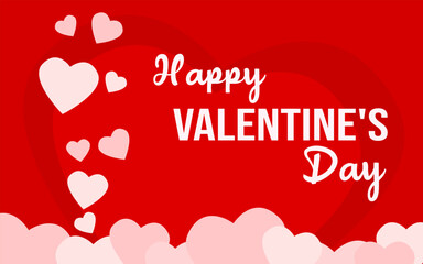 VALENTINE'S DAY CONCEPT AND DESIGN, SUITABLE FOR POSTER, BANNER, BACKGROUND, STICKER, OR SOCIAL MEDIA