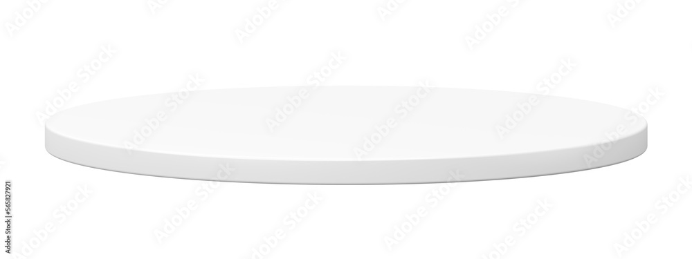 Poster Minimal white platform object podium isolated on 3d png background scene with empty stand display modern product stage room corner concept or blank pedestal presentation show studio advertising wall.