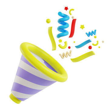 3d party popper icon