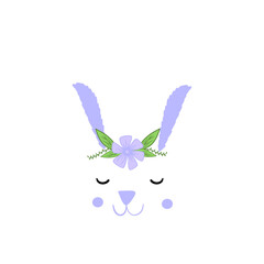 Purple Rabbit With Flower