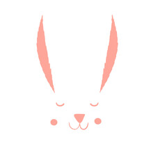 Orange Cute Rabbit Face