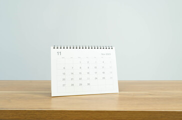 November 2023 calendar page on white background. Calendar background for reminder, business planning, appointment meeting and event.