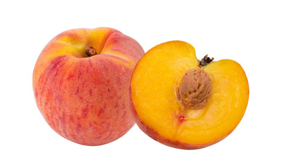 Peach on isolated on transparent png