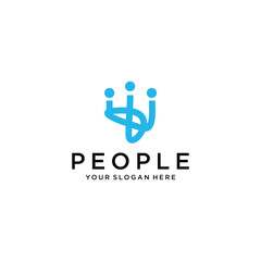 People logo vector icon design template