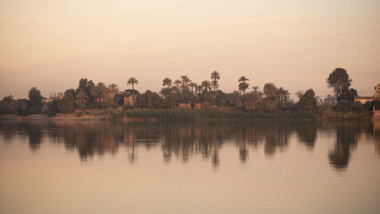 Nile view while Nile cruise in Egypt