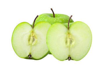Green apple on transparent png