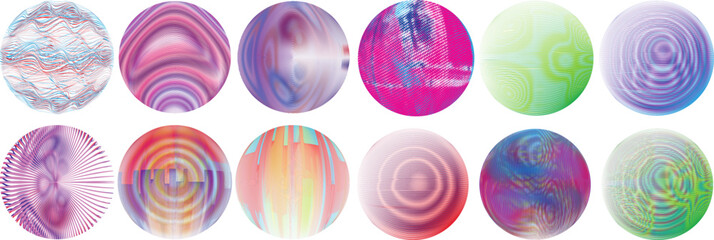 Set of spheres . Lines constructed transparent sphere .Vector  .Technology sphere Logo . Design element for posters, social media, templates, flyers, brochures . Abstract trendy transparent circles