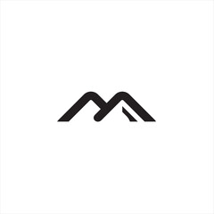 Mountain line elements in a simple and modern style , can be used in various media easily.