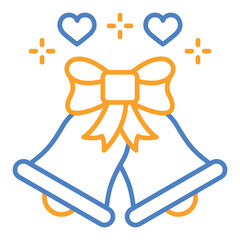 Bell Blue And Orange Line Icon