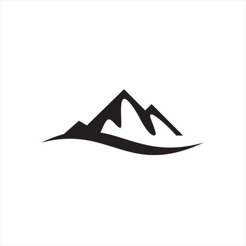 Mountain line elements in a simple and modern style , can be used in various media easily.