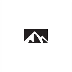 Mountain line elements in a simple and modern style , can be used in various media easily.